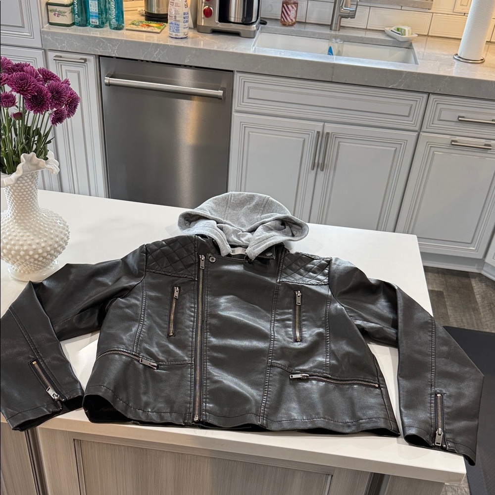 BKE Black Jacket with Gray Hood